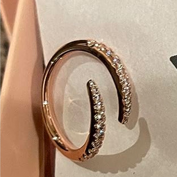 Neiman Marcus 14kt Gold Plated Eternity Ring - Picture 6 of 7